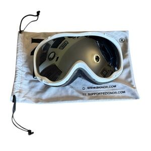 ZIONOR Ski Goggles with White Frame, helmet compatible, NEW Unisex